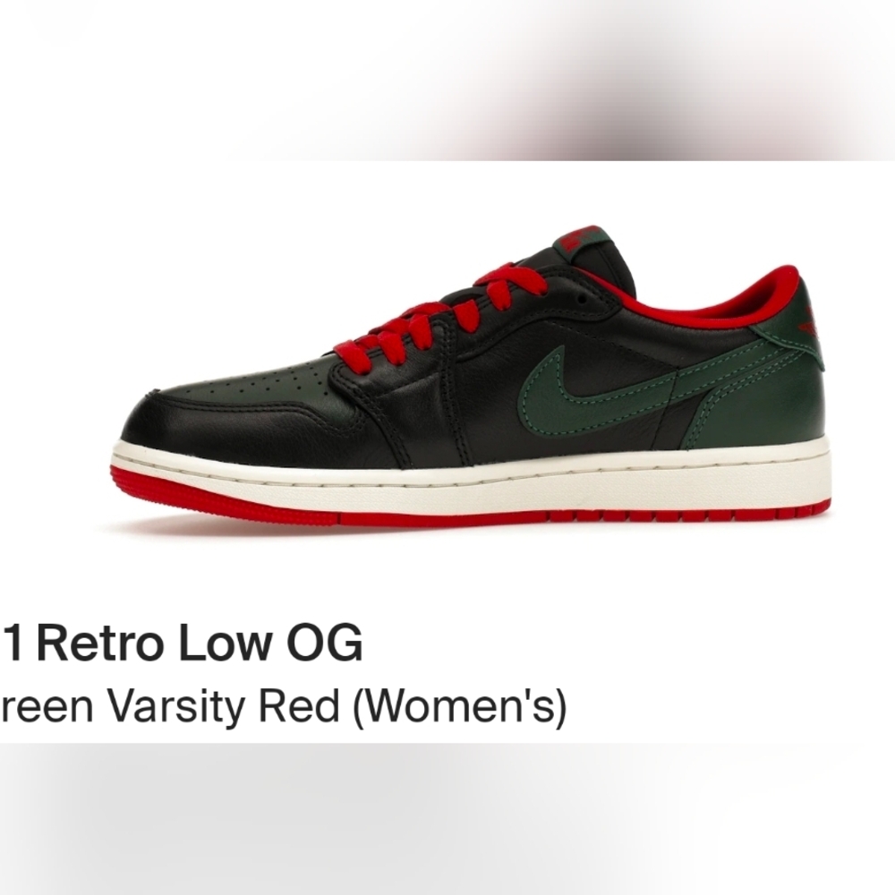 Jordan Retro Low OG Black and Green Athletic Shoes